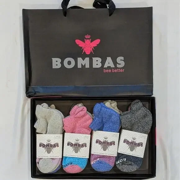 Bombas Women’s Ankle Socks Gift Box – 12 Pairs Large NEW - Picture 1 of 6